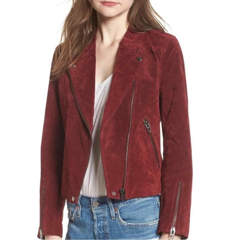 Blank NYC Women's Red Leather Jacket